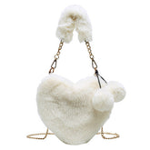 Fuzzy Heart Bag